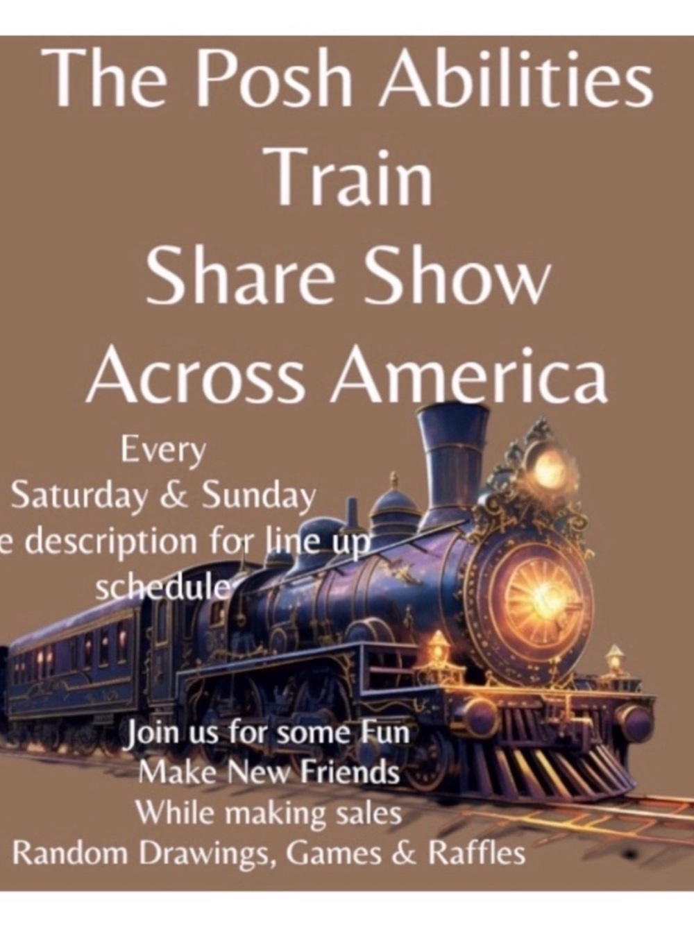 The Posh Abilities Train Share show this Sunday